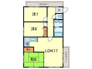 白鳩イーストハイツの物件間取画像